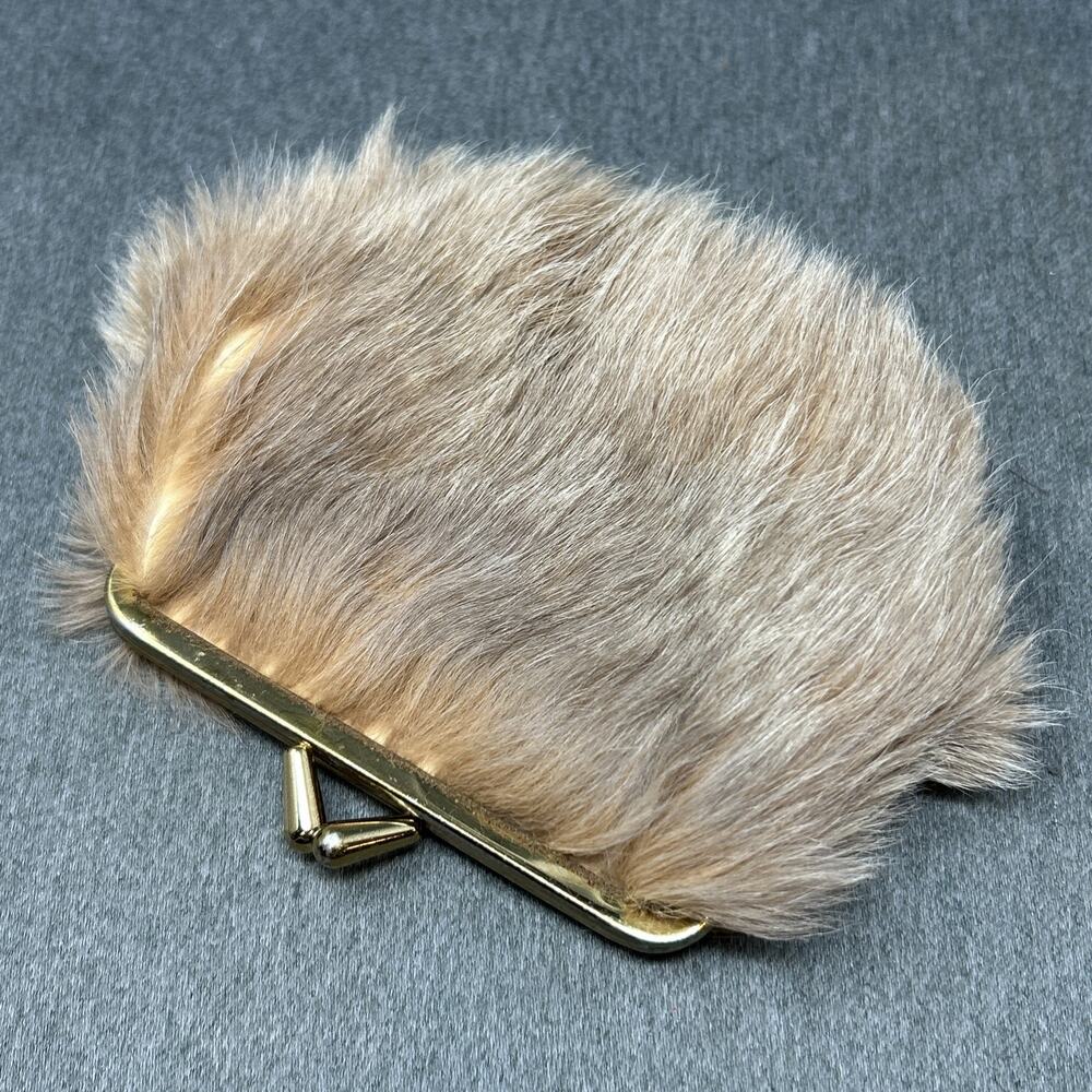 Vintage Lispeer Trading Kangaroo Fur Coin Purse Kiss Lock Australia Souvenir - Picture 5 of 11